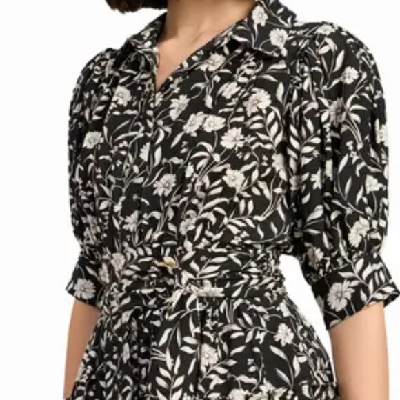 NWT EN SAISON  Mindy Floral Mini Shirt Dress - size Large - Picture 3 of 3